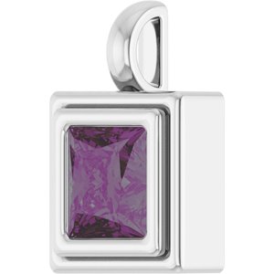 Sterling Silver Lab-Grown Alexandrite Charm/Pendant – image 2