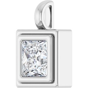 Continuum Sterling Silver 6.5x6.5 mm Square Charm/Pendant Mounting – image 3