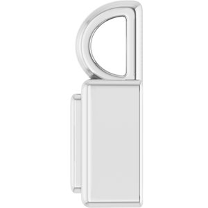 10K White Gold 3.75x3.75 mm Square Charm/Pendant Mounting – image 6