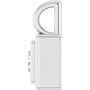 10K X1 White Gold 3.75x3.75 mm Square Charm/Pendant Mounting – image 5