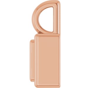 18K Rose Gold 3.75x3.75 mm Square Charm/Pendant Mounting – image 6