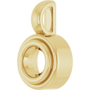 14K Yellow Gold 4.1 mm Round Charm/Pendant Mounting – image 4