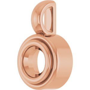 14K Rose Gold 4.1 mm Round Charm/Pendant Mounting – image 4