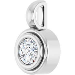 Platinum 4.1 mm Round Charm/Pendant Mounting – image 3