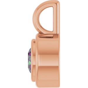 14K Rose Gold Lab-Grown Alexandrite Charm/Pendant – image 3