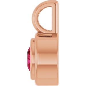14K Rose Gold Lab-Grown Ruby Charm/Pendant – image 3
