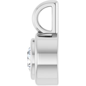 10K X1 White Gold 4.1 mm Round Charm/Pendant Mounting – image 5