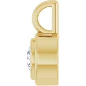 10K Yellow Gold 4.1 mm Round Charm/Pendant Mounting – image 5