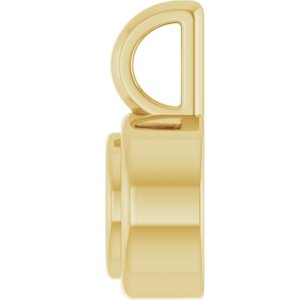 18K Yellow Gold 4.1 mm Round Charm/Pendant Mounting – image 6