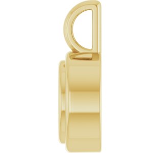 14K Yellow Gold 6.5 mm Round Charm/Pendant Mounting – image 6