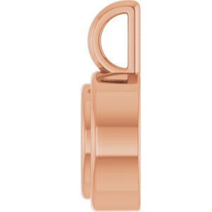 10K Rose Gold 6.5 mm Round Charm/Pendant Mounting – image 6