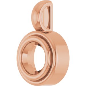 18K Rose Gold 5.2 mm Round Charm/Pendant Mounting – image 4