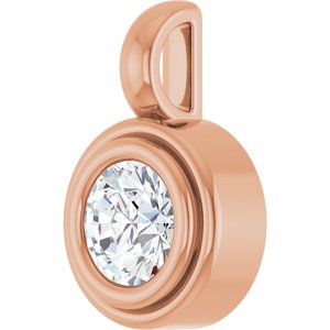14K Rose Gold 5.2 mm Round Charm/Pendant Mounting – image 3