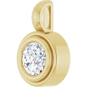 10K Yellow Gold 5.2 mm Round Charm/Pendant Mounting – image 3