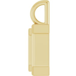10K Yellow Gold 6.5x4.5 mm Emerald Charm/Pendant Mounting – image 6