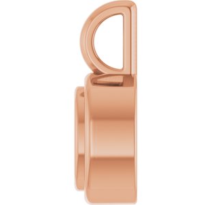 18K Rose Gold 5x5 mm Cushion Charm/Pendant Mounting – image 6