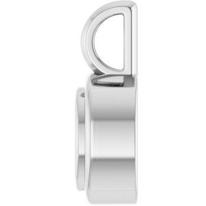 18K White Gold 5x5 mm Cushion Charm/Pendant Mounting – image 6