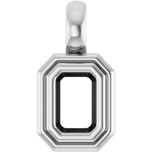 10K X1 White Gold 4.5x3 mm Emerald Charm/Pendant Mounting – image 2