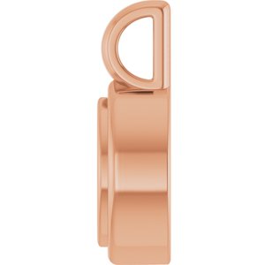 18K Rose Gold 6x3 mm Marquise Charm/Pendant Mounting – image 6
