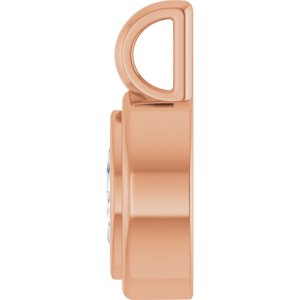 18K Rose Gold 6x3 mm Marquise Charm/Pendant Mounting – image 5