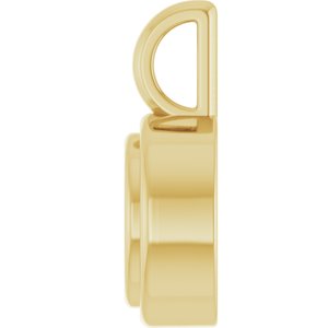 10K Yellow Gold 5.8 mm Round Charm/Pendant Mounting – image 6