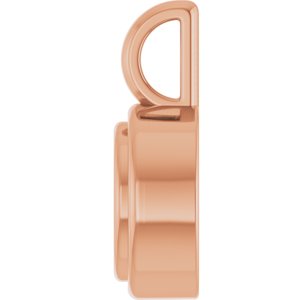 10K Rose Gold 5.8 mm Round Charm/Pendant Mounting – image 6