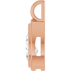 14K Rose Gold 10.5x5.5 mm Pear Charm/Pendant Mounting – image 5