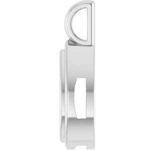 18K White Gold 10.5x5.5 mm Pear Charm/Pendant Mounting – image 6