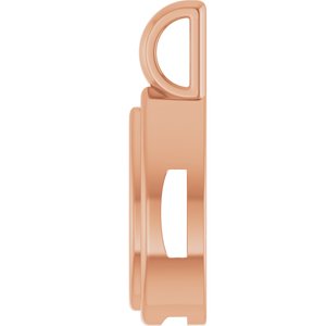18K Rose Gold 10.5x5.5 mm Pear Charm/Pendant Mounting – image 6
