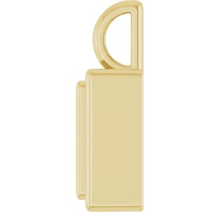10K Yellow Gold 7.5x7.5 mm Square Charm/Pendant Mounting – image 6