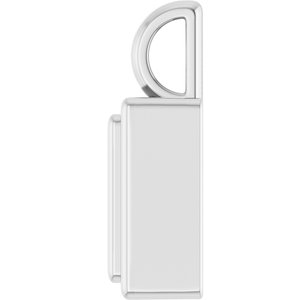 10K X1 White Gold 7.5x7.5 mm Square Charm/Pendant Mounting – image 6