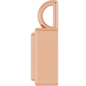 18K Rose Gold 7.5x7.5 mm Square Charm/Pendant Mounting – image 6