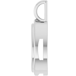 18K X1 White Gold 12x7.5 mm Pear Charm/Pendant Mounting – image 6