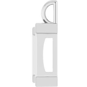 10K X1 White Gold 15x13 mm Emerald Charm/Pendant Mounting – image 6