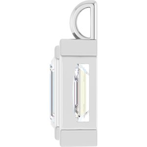 10K X1 White Gold 15x13 mm Emerald Charm/Pendant Mounting – image 5