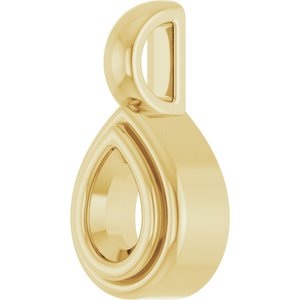 10K Yellow Gold 4.5x3 mm Pear Charm/Pendant Mounting – image 4