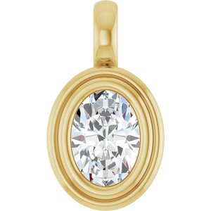 10K Yellow Gold 7x5 mm Oval Charm/Pendant Mounting
