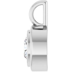 Platinum 5.5x5.5 mm Cushion Charm/Pendant Mounting – image 5