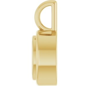 10K Yellow Gold 5.5x5.5 mm Cushion Charm/Pendant Mounting – image 6