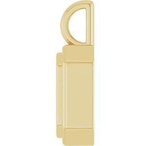18K Yellow Gold 7.5x5.5 mm Emerald Charm/Pendant Mounting – image 6