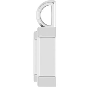 Platinum 7.5x5.5 mm Emerald Charm/Pendant Mounting – image 6