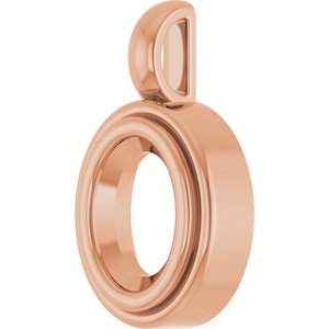 18K Rose Gold 8x6 mm Oval Charm/Pendant Mounting – image 4