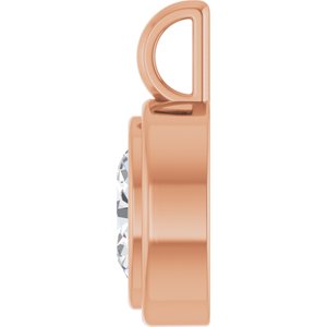 10K Rose Gold 8x6 mm Oval Charm/Pendant Mounting – image 5