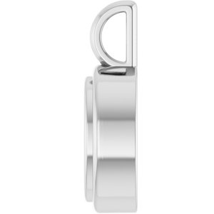 18K White Gold 8x6 mm Oval Charm/Pendant Mounting – image 6