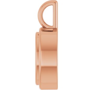 18K Rose Gold 8x6 mm Oval Charm/Pendant Mounting – image 6