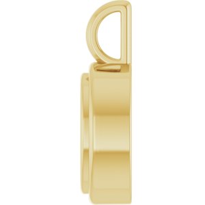 10K Yellow Gold 8x6 mm Oval Charm/Pendant Mounting – image 6