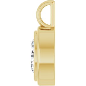 18K Yellow Gold 8x6 mm Oval Charm/Pendant Mounting – image 5