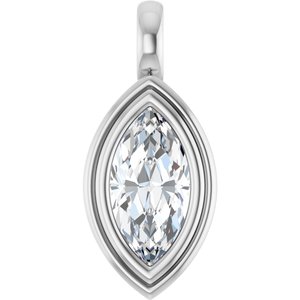 Continuum Sterling Silver 11x5.5 mm Marquise Charm/Pendant Mounting