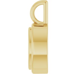 10K Yellow Gold 7x5 mm Oval Charm/Pendant Mounting – image 6