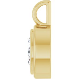 10K Yellow Gold 7x5 mm Oval Charm/Pendant Mounting – image 5